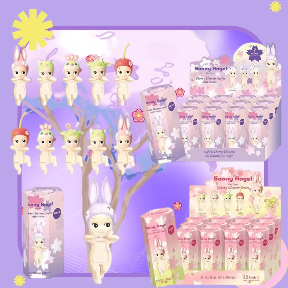Angel Doll Cherry Blossom Series Night Version Blind Box Collect Hippers Action Figure Angel Doll Cherry Blossom Series Night Version Blind Box Collect Hippers Action Figure